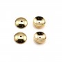 Coupelle lisse Plaquée par "flash" or sur laiton 6mm x 10pcs