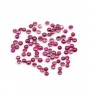 Cabochon de rubis "framboise", de forme ronde x 1pc