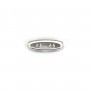 Intercalaire barrette en argent 925 rhodié & oxyde de zirconium 12.5x3mm x 1pc