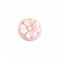 Cabochon Cameo Conque rosa rund Blume 16mm x 1St