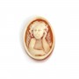 Cabochon Cameo Conch carnelian oval angel 13x18mm x 1pc