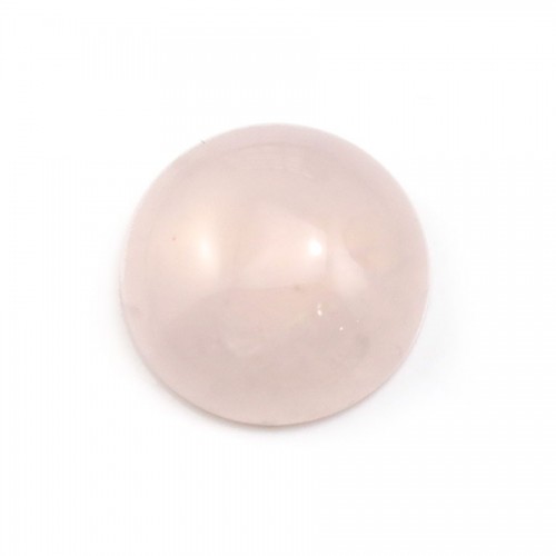 Cabochon Rose Quartz Flat-round 10mm x 5pcs