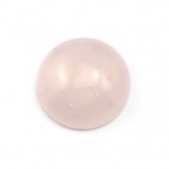 Cabochon Quartz Rose Rond-plat 14mm x 4pcs