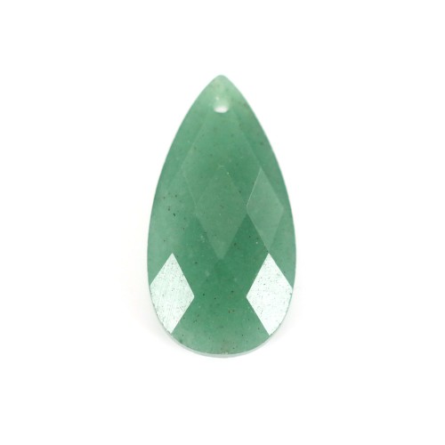 Pendant Aventurine drop faceted 13x25mm x 1pc