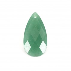 Pendentif Aventurine goutte facetté 13x25mm x 1pc