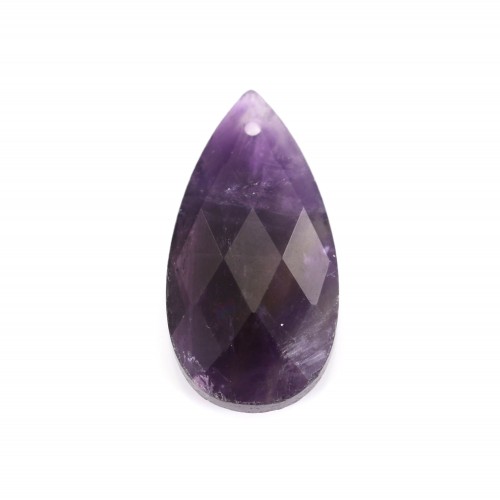 Amethyst Anhänger Tropfen facettiert 13x25mm x 1St