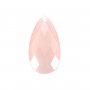 Ciondolo di quarzo rosa sfaccettato a goccia 13x25mm x 1pc