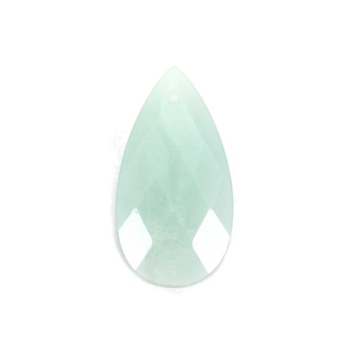Pendentif Amazonite goutte facetté 13x25mm x 1pc
