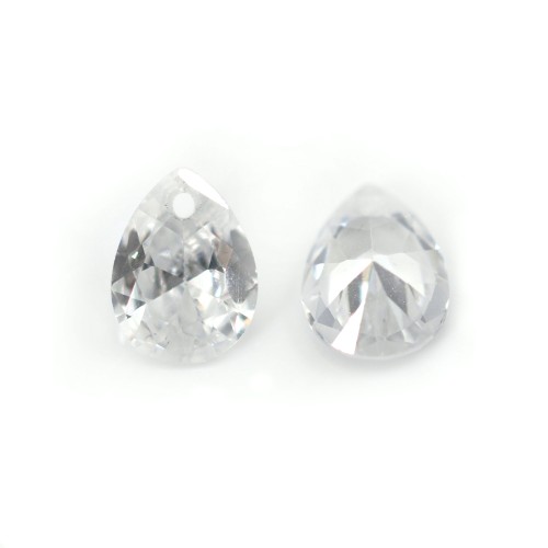 Oxyde de zirconium goutte poire 6x8mm x 2pcs