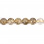 Gold rutile quartz round 12mm x 40cm