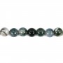 Round moss agate 6.5mm x 39cm