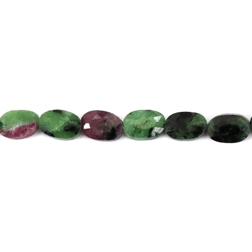 Oval faceted Zoisite ruby 4x6mm x 39cm