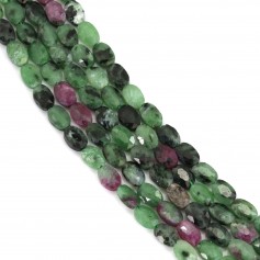 Rubis Zoisite ovale facetté 4x6mm x 39cm