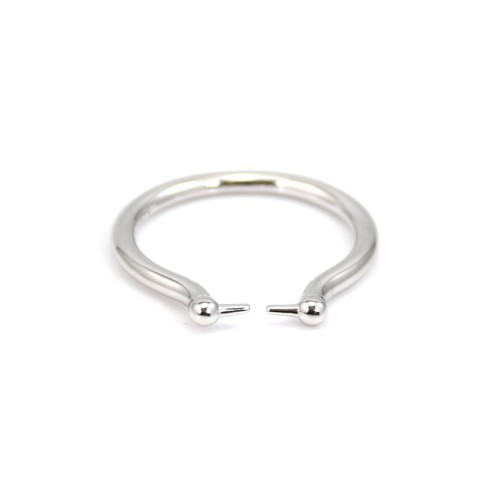 Anillo de perlas totalmente calado - Plata 925 rodio x 1pc