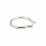 Bague pour perle entièrement percée - Argent 925 rhodié x 1pc