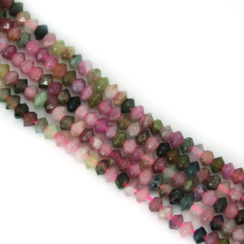 Turmalin Rondelle Perlen Facettiert 2x3mm x 38cm