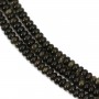Obsidienne rondelle - Heishi - 2x4mm x 39cm