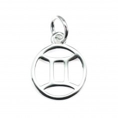 Breloque signe astrologique 10x15mm - Gémeaux - Argent 925 x 1pc