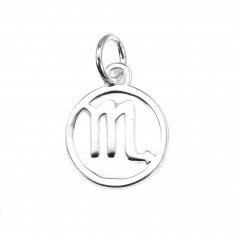 Charm signo astrológico 10x15mm - Escorpio - Plata 925 x 1pc