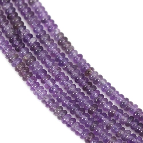 Amethyst roundel - Heishi - 2x4mm x 39cm