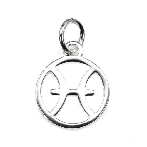 Charm segno zodiacale 10x15mm - Pesci - Argento 925 x 1pc