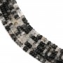 Quartz Rutile noir rondelle - Heishi - 2x4mm x 39cm
