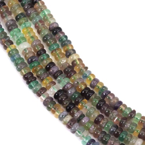 Rondelle di fluorite - Heishi - 2x4mm x 39cm
