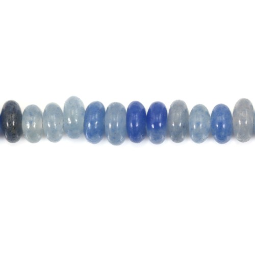 Aventurine blue rondelle - Heishi - 2x4mm x 39cm