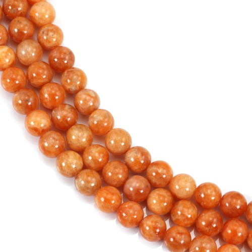 Calcit orange rund 8mm x 39cm