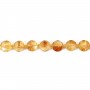 Citrine rond plat facetté 8mm x 39cm