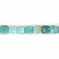 Amazonite bleu, de forme carré facette 6mm x 4 pcs