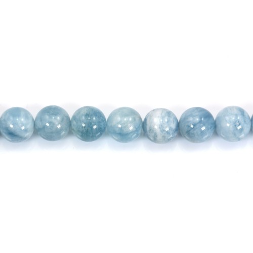 Aquamarine Round 14mm x 40cm