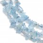 Aigue-marine forme en chips x 80cm