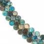 Chrysocolle rond plat facetté 8mm x 38cm