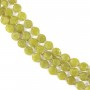 Jade Olive rond plat facetté 8mm x 38cm