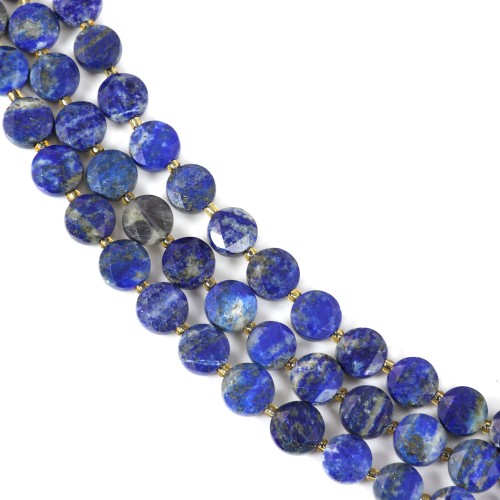 Lapis Lazuli rond plat facetté 8mm x 38cm (40pcs)