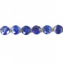Lapis Lazuli rond plat facetté 8mm x 38cm