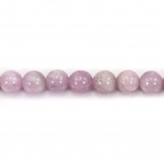 Kunzite de couleur violette, de forme ronde, 8mm x 39cm
