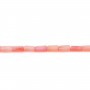 Bambou mer teinté rose pâle  Tube 2x4mm x 40cm 
