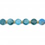 Apatite redonda plana facetada 8mm x 38cm (38 peças)