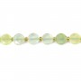 Prehnite rotonda piatta sfaccettata 8.5mm x 38cm (37 pezzi)