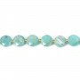 Amazonite del Perù, piatta e sfaccettata, 8mm x 38cm (40 pezzi)