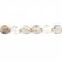 Flat faceted round Phantom Quartz beads 8mm x 38cm (41 pieces)