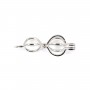 Asola Gabbia per perla non forata 20mm - Argento 925 rodio x 1pz