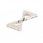 Fecho de encaixe com strass em forma de triângulo 23x40mm - óxido de zircônio e Prata 925 rhodiada x 1 unidade