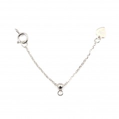 Catena di prolunga regolabile con chiusura 5mm - Argento 925 rodio x 1pz