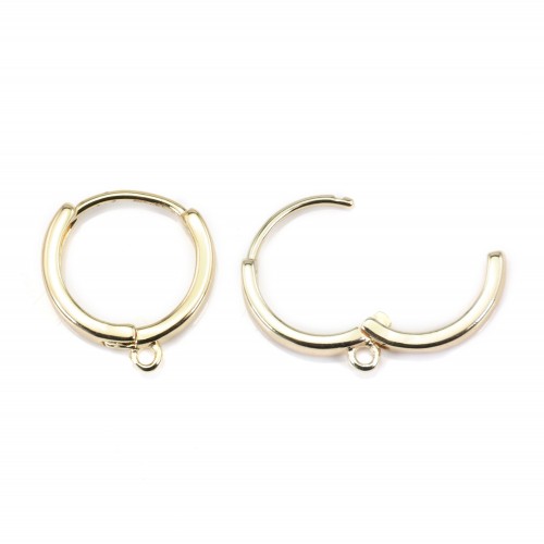 Creole sleeper earrings to decorate 16mm - Gold x 2pcs