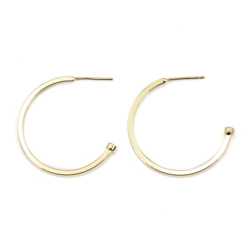 Nail Hoop to decorate with round end 30mm - Gold x 2pcs