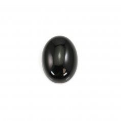 Cabochon Agate noir ovale 4x6mm x 4pcs