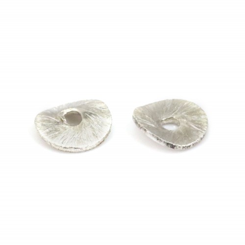 Textured round disc 6mm - 925 Silver x 4pcs